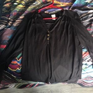 3/4 Black Blouse